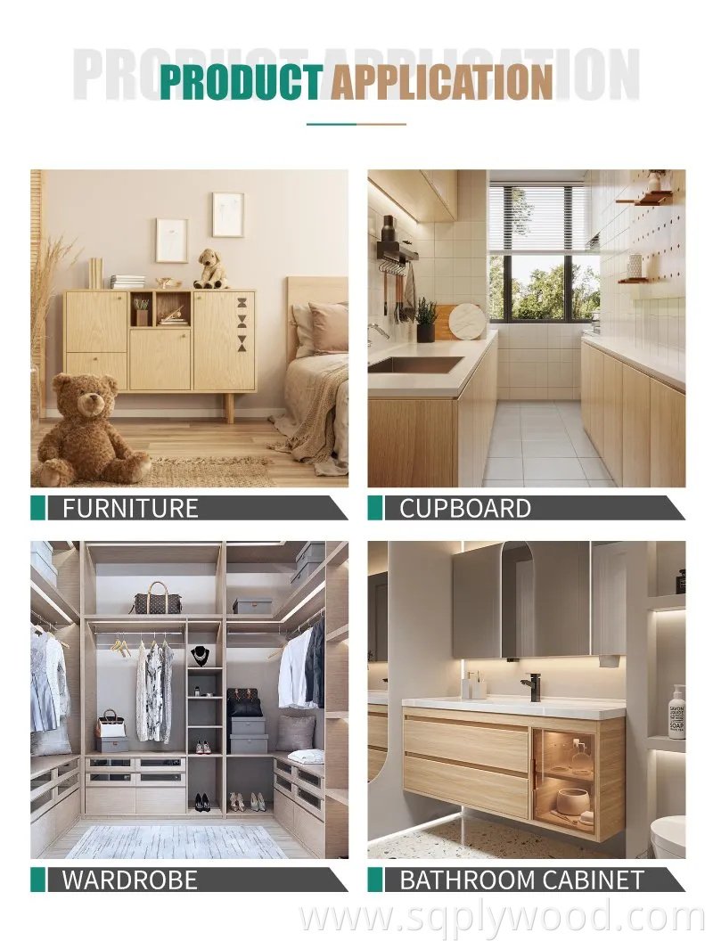 Melamine Waterproof Plywood 1220*2440* 12mm 18mm Melamine Coated Plywood Made in China